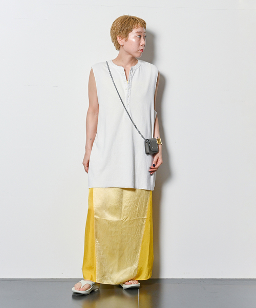 CITYSHOP（シティーショップ）の「HENRY NECK THERMAL TOP：カットソー（Tシャツ/カットソー・レディース・ブラック/ホワイト・FREE）」の12枚目の写真