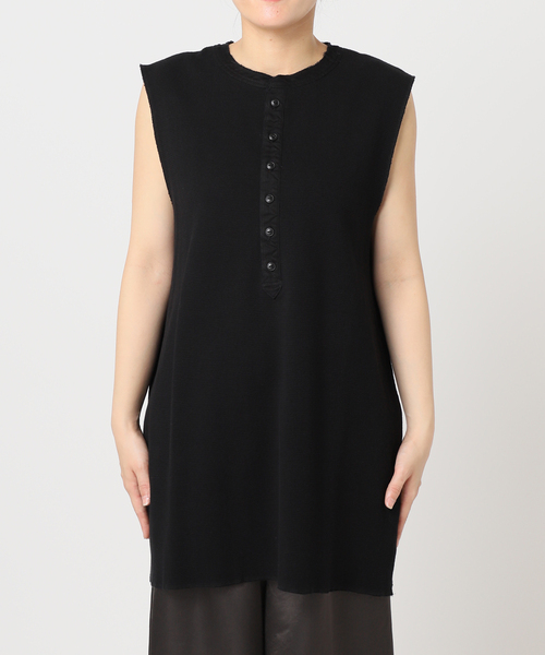 CITYSHOP（シティーショップ）の「HENRY NECK THERMAL TOP：カットソー（Tシャツ/カットソー・レディース・ブラック/ホワイト・FREE）」の13枚目の写真