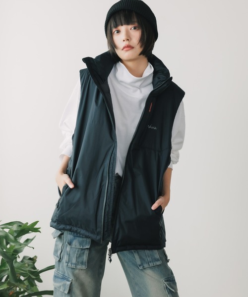 NANGA(ナンガ)の「NANGA/ナンガ AURORA TEX STAND COLLAR DOWN VEST ダウンベスト(ダウンベスト・メンズ・ブラック・XL/M)」の4枚目の写真