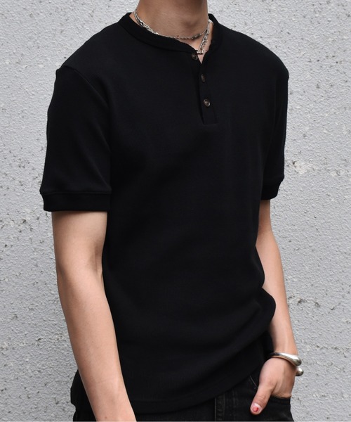 ヘンリーネックワッフルTシャツ（Tシャツ/カットソー）｜Noen