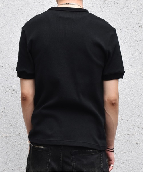ヘンリーネックワッフルTシャツ（Tシャツ/カットソー）｜Noen