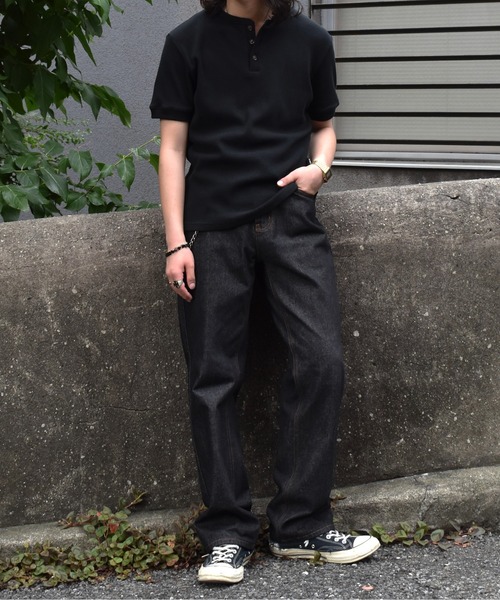 タグ付き新品　ドゥーズイエムクラス　ヘンリーネックカットソー　ワッフル ヘンリーネックワッフルTシャツ[White] – Noen