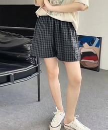 ReRe（リリ）の「選べる2TYPEギンガムチェックルームウエアパンツ（ルームウェア/パジャマ）」