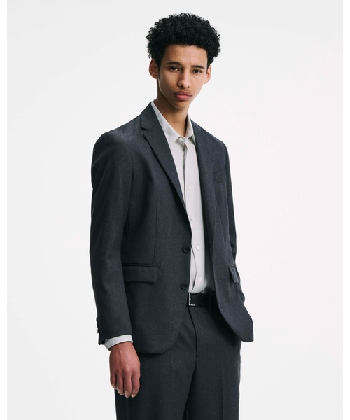 SOPHNET.（ソフネット）の「FLANNEL WOOL STANDARD 2BUTTON JACKET（テーラードジャケット・メンズ・チャコールグレー/ブラック・2/3/5/1/4）」の6枚目の写真