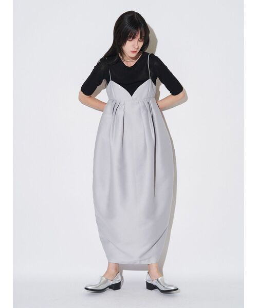 ELENDEEK（エレンディーク）の「ラウンドキャミワンピース（ワンピース・レディース・ライトグレー/ブラック・01/02）」の8枚目の写真