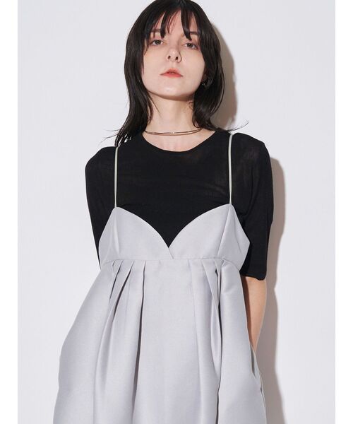 ELENDEEK（エレンディーク）の「ラウンドキャミワンピース（ワンピース・レディース・ライトグレー/ブラック・01/02）」の10枚目の写真