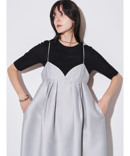 ELENDEEK（エレンディーク）の「ラウンドキャミワンピース（ワンピース・レディース・ライトグレー/ブラック・01/02）」の11枚目の写真