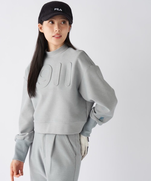 FILA GOLF(フィラゴルフ )の「裏起毛ショート丈プルオーバー(スウェット・レディース・オフホワイト/グレー/ブラック・X-LARGE/LARGE/SMALL/MEDIUM)」の14枚目の写真