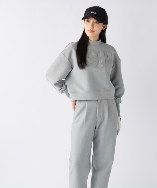 FILA GOLF(フィラゴルフ )の「裏起毛ショート丈プルオーバー(スウェット・レディース・オフホワイト/グレー/ブラック・X-LARGE/LARGE/SMALL/MEDIUM)」の15枚目の写真