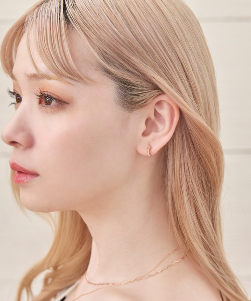 Phoebe(フィービィー)の「【金属アレルギー対応】【痛くないシリーズ】ミルキーウェイライトフィットイヤリング(イヤリング・レディース・イエローゴールド/ピンクゴールド・FREE)」の5枚目の写真