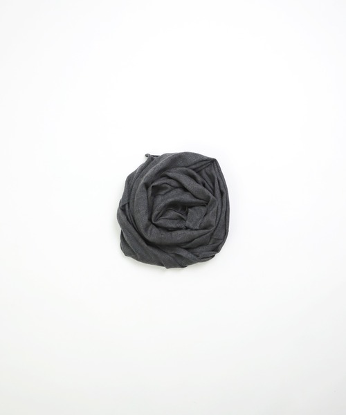 KHATA（カタ）の「[KHATA] CASHMERE MIX STOLE / カシミアウールストール（マフラー・メンズ・ライトブラウン/チャコールグレー・FREE）」の15枚目の写真