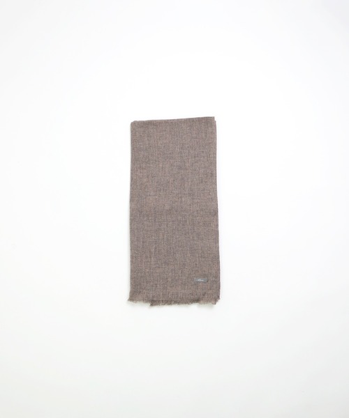 KHATA（カタ）の「[KHATA] CASHMERE MIX STOLE / カシミアウールストール（マフラー・メンズ・ライトブラウン/チャコールグレー・FREE）」の9枚目の写真