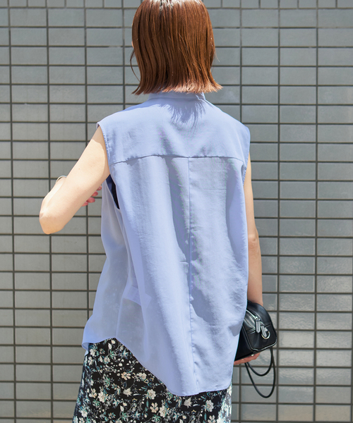IENA - 期間限定で出品 早い者勝ち IENA⭐️ 即完売 ノースリーブシャツブラウス セール】ノースリーブシアーシャツ（シャツ/ブラウス）｜IENA