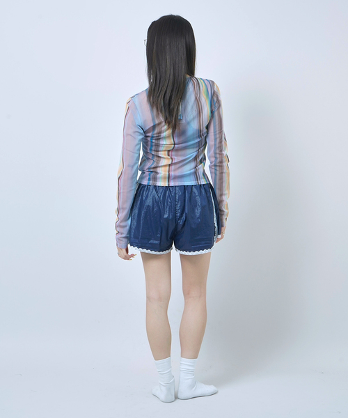 JOINT WORKS（ジョイントワークス）の「PISCESS/パイシス Holographic Mesh Top（Tシャツ/カットソー・レディース・サックスブルー・FREE）」の4枚目の写真