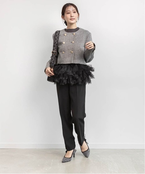 RANDA（ランダ）の「チュールフリルニットトップス（ニット/セーター・レディース・クリーム/ピンク/ダークグレー・FREE）」の16枚目の写真