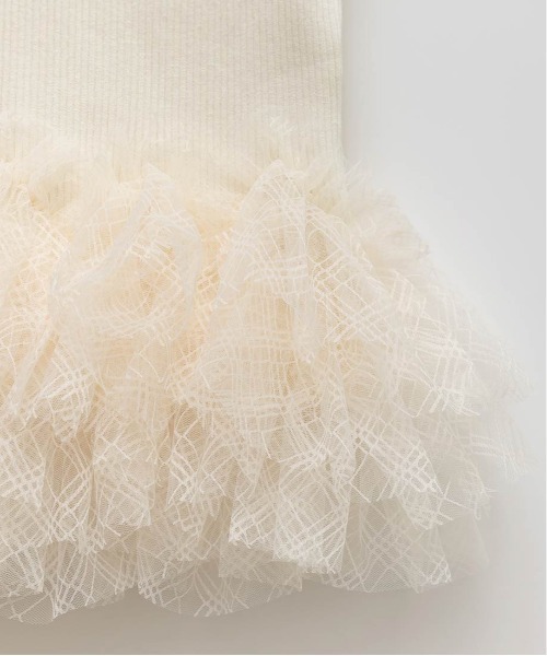 RANDA（ランダ）の「チュールフリルニットトップス（ニット/セーター・レディース・クリーム/ピンク/ダークグレー・FREE）」の22枚目の写真