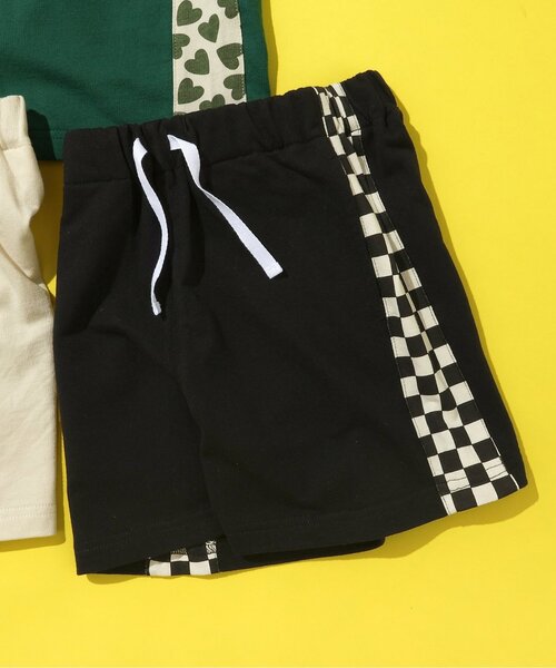 BREEZE（ブリーズ）の「サイド総柄切替カットソーパンツ（その他パンツ・キッズ・ブラック/オフホワイト/グリーン/ピンク/イエロー・80/90/100/110/120/130/140）」の2枚目の写真