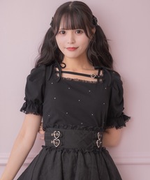 デコルテベルトデザイントップス