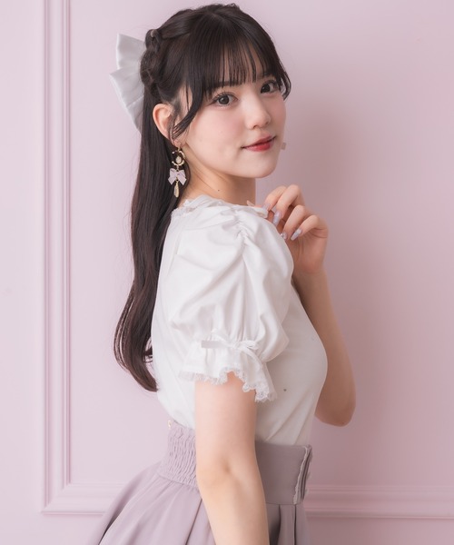 ROJITA(ロジータ)の「デコルテベルトデザイントップス(Tシャツ/カットソー・レディース・ピンク/ホワイト/ブラック・FREE)」の8枚目の写真