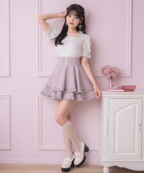 ROJITA(ロジータ)の「デコルテベルトデザイントップス(Tシャツ/カットソー・レディース・ピンク/ホワイト/ブラック・FREE)」の15枚目の写真