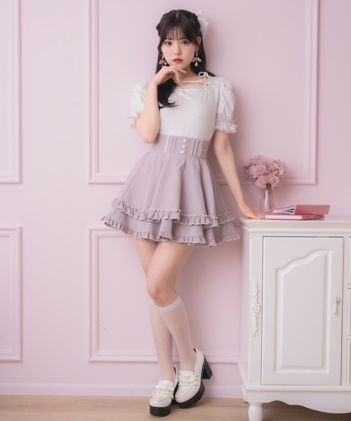 ROJITA(ロジータ)の「デコルテベルトデザイントップス(Tシャツ/カットソー・レディース・ピンク/ホワイト/ブラック・FREE)」の17枚目の写真