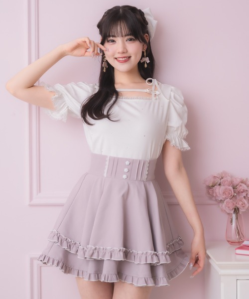 ROJITA(ロジータ)の「デコルテベルトデザイントップス(Tシャツ/カットソー・レディース・ピンク/ホワイト/ブラック・FREE)」の22枚目の写真