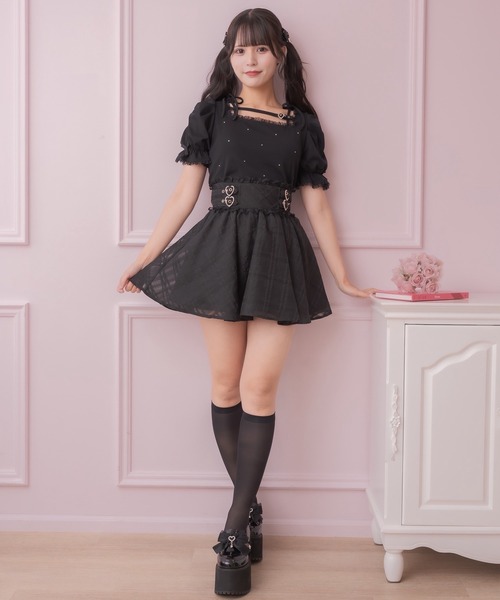 ROJITA(ロジータ)の「デコルテベルトデザイントップス(Tシャツ/カットソー・レディース・ピンク/ホワイト/ブラック・FREE)」の21枚目の写真