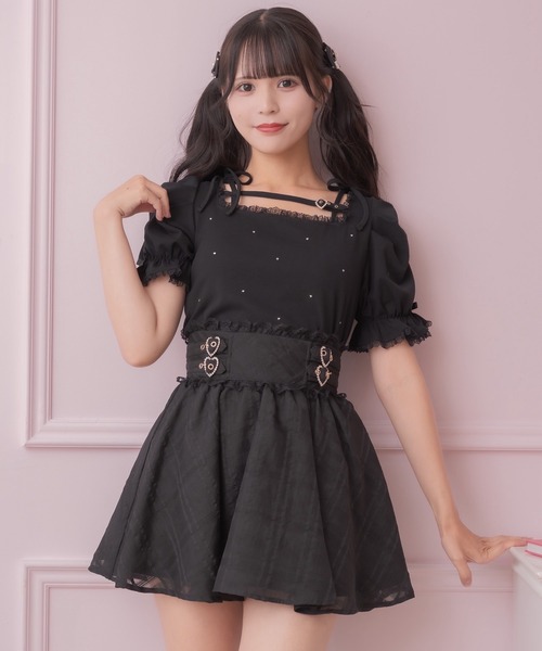 ROJITA(ロジータ)の「デコルテベルトデザイントップス(Tシャツ/カットソー・レディース・ピンク/ホワイト/ブラック・FREE)」の14枚目の写真