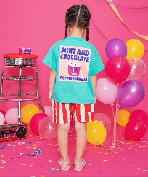 ミドラーとハーフパンツ（ジュニア） shrita パンツ ナンバリングハーフパンツ「低身長さん向けS