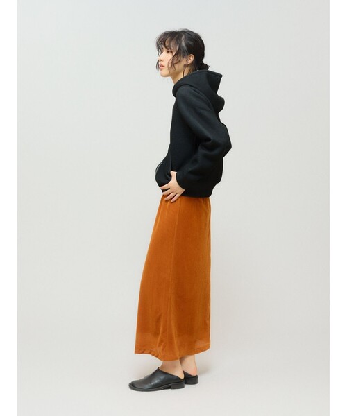 MIDIUMISOLID(ミディウミソリッド)の「MIDIUMISOLID for Ladies シアーダブルニットジップパーカー(Tシャツ/カットソー・レディース・ブラック/ライトグレー・FREE)」の13枚目の写真