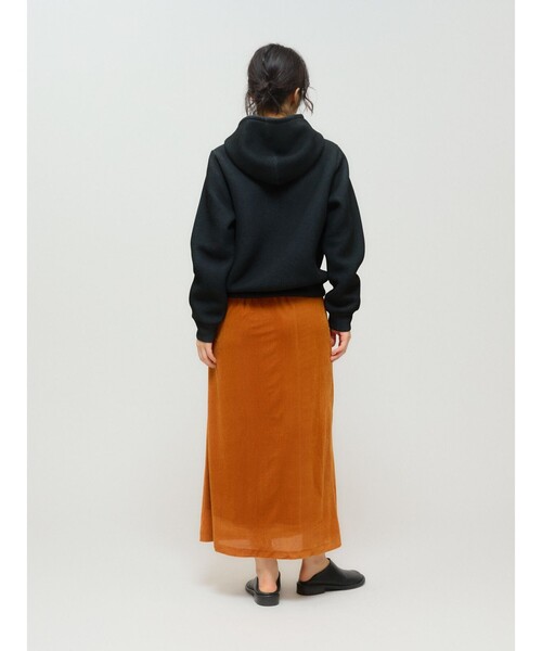 MIDIUMISOLID(ミディウミソリッド)の「MIDIUMISOLID for Ladies シアーダブルニットジップパーカー(Tシャツ/カットソー・レディース・ブラック/ライトグレー・FREE)」の14枚目の写真