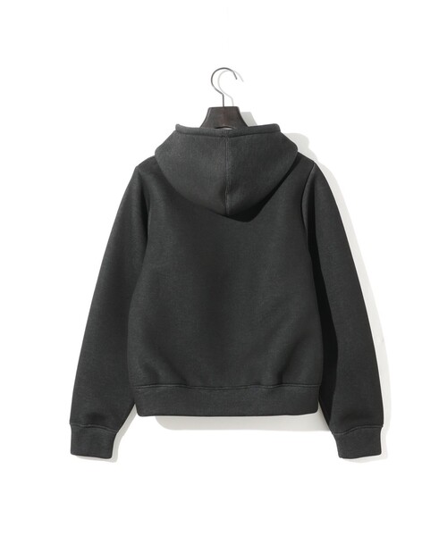MIDIUMISOLID(ミディウミソリッド)の「MIDIUMISOLID for Ladies シアーダブルニットジップパーカー(Tシャツ/カットソー・レディース・ブラック/ライトグレー・FREE)」の19枚目の写真