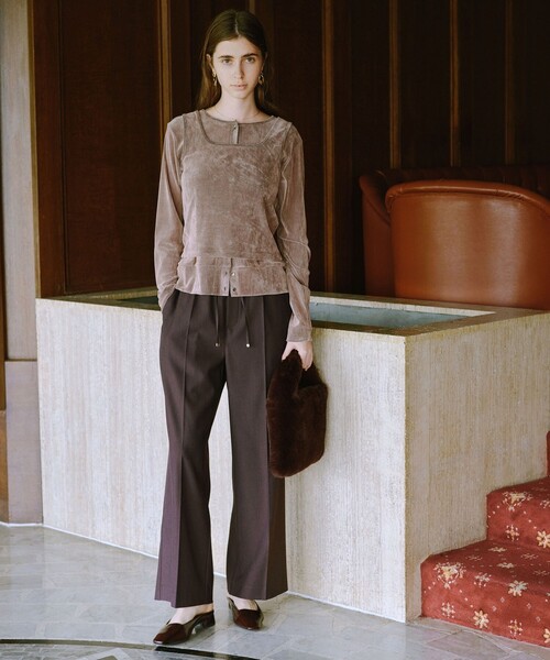 green label relaxing（グリーンレーベルリラクシング）の「極みシアーフロッキーカーデ（カーディガン/ボレロ・レディース・ブラック/グレー/ダークブラウン/ライトピンク/ライトブルー・FREE）」の12枚目の写真