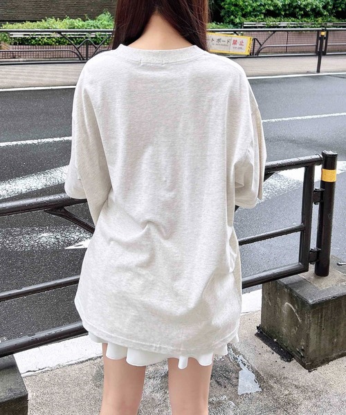 INGNI(イング)の「【WEB限定】ねこニット帽&キャップTシャツ(Tシャツ/カットソー・レディース・オフホワイト/オートミール/スミクロ・M)」の22枚目の写真