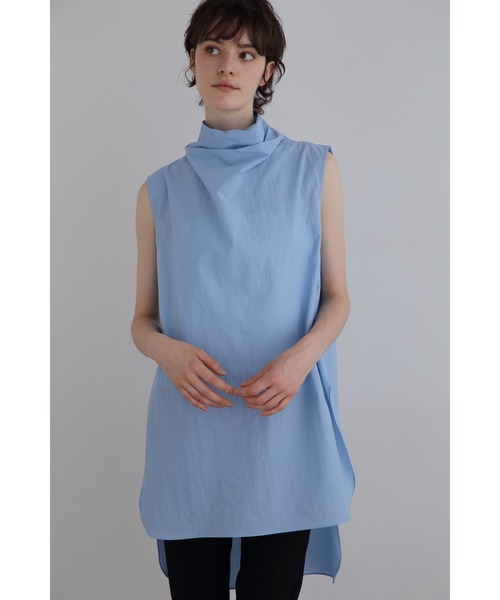 ブラウス シャツ クリスピーブロードノースリーブブラウス