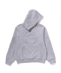A BATHING APE レディースパーカー グレー 大人気背面BIGロゴ‼️ COLLEGE ZIP HOODIE（パーカー）｜A BATHING APE（アベイシング