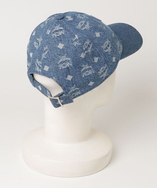 MCM（エムシーエム）の「クラシック キャップ - モノグラム デニムジャカード（キャップ・メンズ・ブルー・ONE SIZE）」の5枚目の写真