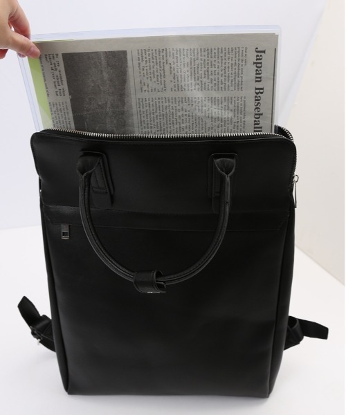 Rename（リネーム）の「Rename 合皮 ビジネスリュック（バックパック/リュック・メンズ・ブラック・FREE）」の3枚目の写真