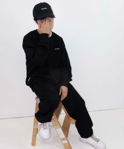 BROKEN BASE（ブロークンベース）の「スウェットカットソー（スウェット・メンズ・ネイビー・MEDIUM）」の4枚目の写真