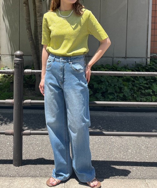 terrace(テラス)の「ラメニットプルオーバー(ニット/セーター・レディース・ブラック/オフホワイト/ライム/カーキブラウン・MEDIUM)」の15枚目の写真