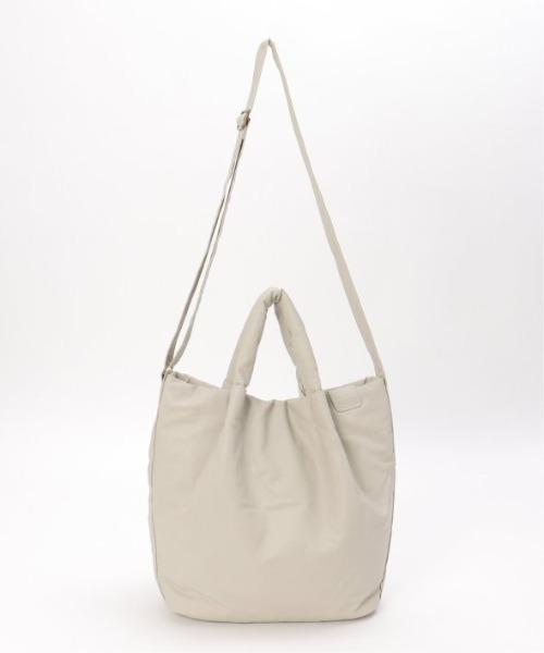 LBC(エルビーシー)の「合皮パフ2WAYトートバッグ(ショルダーバッグ・レディース・カーキブラウン/グリーン/ダークブラウン・FREE)」の5枚目の写真