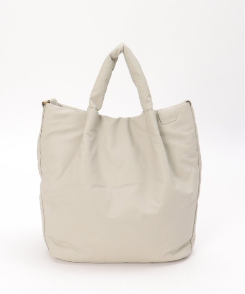 LBC(エルビーシー)の「合皮パフ2WAYトートバッグ(ショルダーバッグ・レディース・カーキブラウン/グリーン/ダークブラウン・FREE)」の7枚目の写真