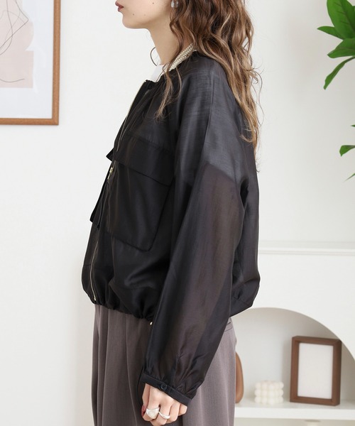 セール】フロントZIPシアショートジャケット（その他アウター