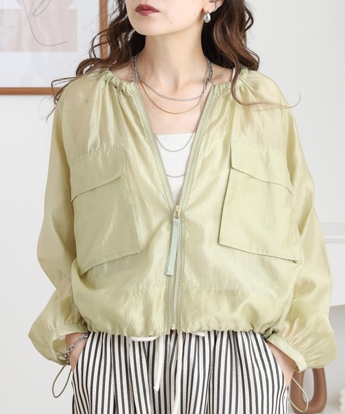 セール】フロントZIPシアショートジャケット（その他アウター