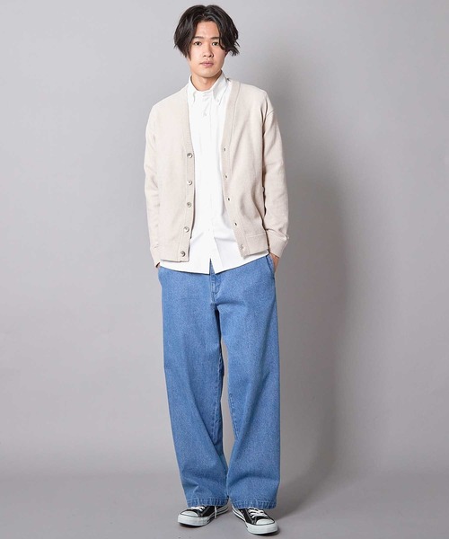 UNION STATION（ユニオンステーション）の「WIDE LEG デニムパンツ（デニムパンツ・メンズ・ブラック/ブルー・S/M/L）」の12枚目の写真