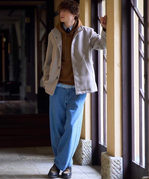 UNION STATION（ユニオンステーション）の「WIDE LEG デニムパンツ（デニムパンツ・メンズ・ブラック/ブルー・S/M/L）」の18枚目の写真