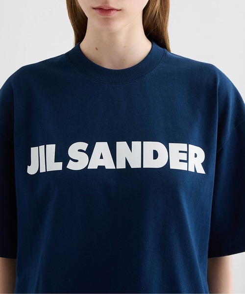 JIL SANDER（ジルサンダー）の「T-SHIRT CN SS（Tシャツ/カットソー・レディース・ピンク/ネイビー・S/XS/XXS）」の3枚目の写真