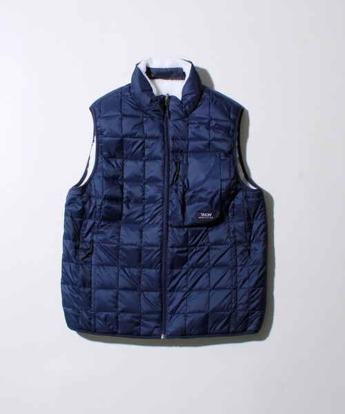2WAYで着回せる】【UNISEX】GLOSTER配色別注 TAIONボア×ダウンベスト
