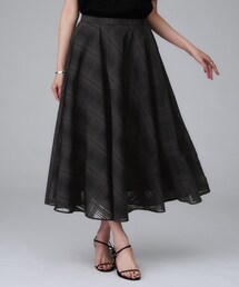 UNTITLED | 【セットアップ可/後ろウエストゴム】シアーチェックスカート(スカート)