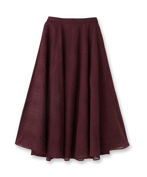 UNTITLED（アンタイトル）の「【セットアップ可/後ろウエストゴム】シアーチェックスカート（スカート・レディース・パープル系/チャコールグレー・50/48/46/44/42/04/03/02/01/00）」の3枚目の写真